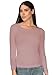 Intimidea - Maglia in Cashmere e Modal, T-Shirt Maniche Lunghe con Girocollo, Calda e Morbida, 212842 (Rosa, L/XL)