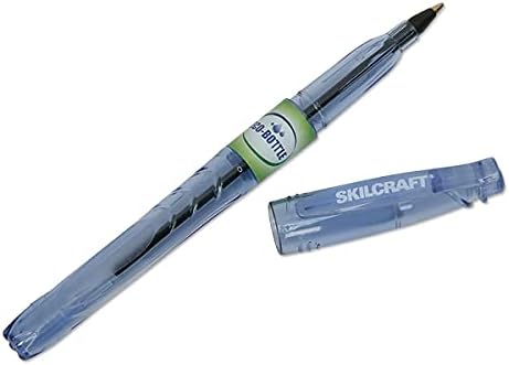 AbilityOne - 7520016827161 - SKILCRAFT Eco-Bottle Stick Ballpoint Pen - Medium Point - Black Ink - 12 units