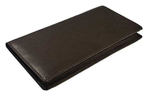 Bullz Genuine Leather Checkbook Cover Wallet Organizer with Credit Card Holder3