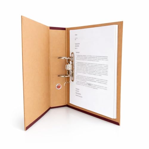 Image of TULMAN Lever Arch Binder Box File Folder for A4 & Legal Size Documents & Certificate Holder - 35 x 9 x 28 CM - Khakhi Box File (Pack of 2)