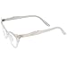 zeroUV Blue Light Blocking Vintage Cat Eye Glasses for Women UV400 Embellished with Rhinestones, 50s Rockabilly Accessories 51mm (White/Clear)