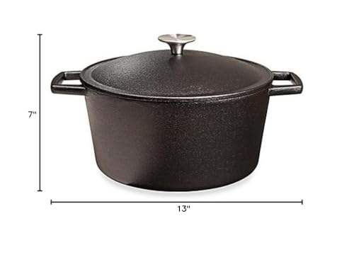Artisanal Kitchen Supply Pre-Seasoned Cast Iron 5.5 qt. Dutch Oven in Black