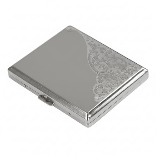 1 peça, estojo de cigarro, acessórios para fumar, estojo de cigarro de metal minimalista para homens e mulheres, design fino portátil para transporte diário