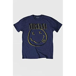 Nirvana Kids T Shirt Blanc Smiley Band Logo Nouveau Officiel Orange (Ages – Image 5