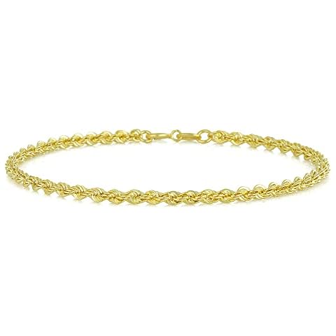 Gold Chain Bracelet for Women | 9ct Gold Rope Twisted Chain Women Bracelet, Valentines Day Gift for Her, Gift for Girl, Gift for Daughter - 9K Cover