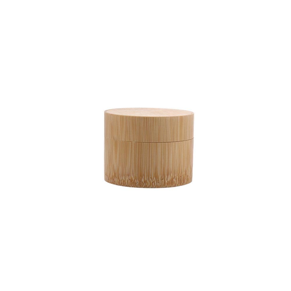 Leadigol 2PCS Bamboo Tea Leaves Storage Jar Round Tea Canister Portable Container Round With Lid Jar Holder Bottle Organizer