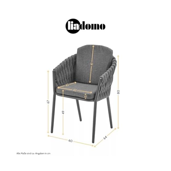 Patioco Gartenstuhl Carano mit XL-Rope