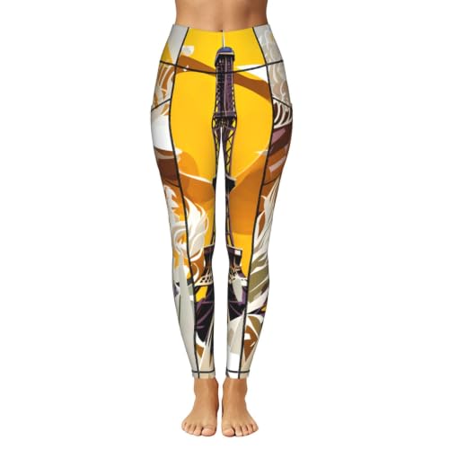 Leggings de la Torre Eiffel elásticos para evitar transparencias en el entrenamiento 2