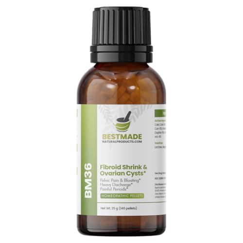 Bestmade Fibroid & Ovarian Cysts BM36 - Support for Hormonal Imbalance Menstrual Discomfort & Uncomfortable Intercourse 140 Pellets
