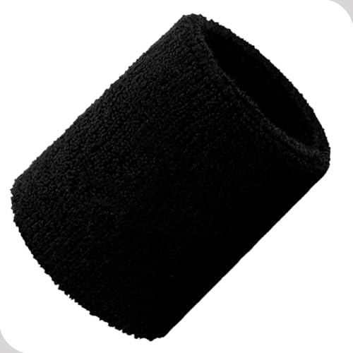 Estilo Boleiro Munhequeira Esportiva Algodão 8 Cm Unissex Absorve Suor, Aquece Punho, Lavável à Mão e Máquina, Elástica, 1 Unidade