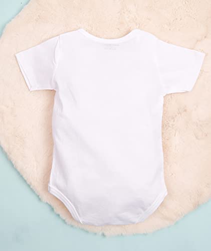 Image of White Black Yes Embroidary Print Ultra Soft Organic Cotton Onesie Bodysuit Romper Unisex Baby Wear for new Born and All Other Size Babies