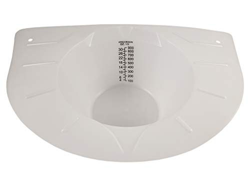 Lakeshore Trade Specimen Collection Pan (Hat)—30 Oz. /900 ml Easy Read Graduations—Fits Toilets
