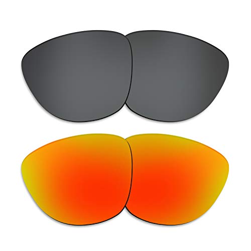 Image of Replacement Lenses Fit Oakley Frogskins Sunglass Polarized (Black&Red)