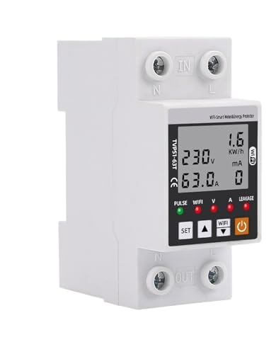 Compteur d'énergie et relais de fuite à la terre 63A pour suivre sa consommation Smart Life