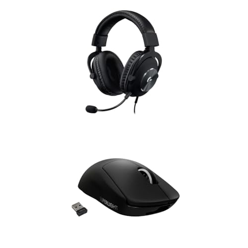 Image of Logitech G Pro X Wired Gaming Headset + G PRO X Superlight Wireless Gaming Mouse - Black