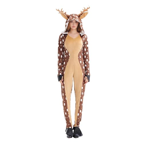 Costume de cerf femme confortable à pois Sika pour spectacle
