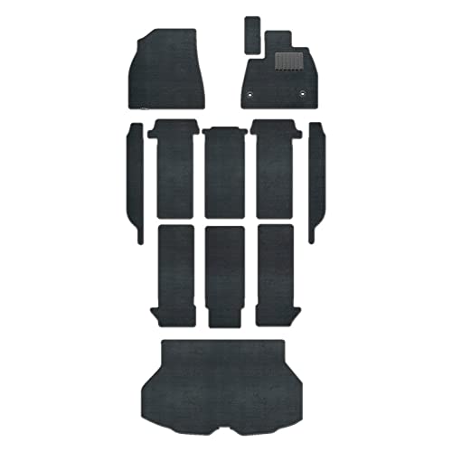 Hotfield トヨタ 互換品 新型対応 ノア ヴォクシー 90系 2025年9月〜対応 フロアマット+ステップマット+トランクマット ラゲッジマット 形状10 7人乗/ハイブリッド/コンソールボックス:有/インパネ一体(HV車)/トランク形状:カバー(