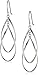 Sterling Silver Double Elongated Oval Twist French Wire Earrings
