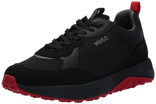 Image of HUGO Mens Running Style Mix Material Sneakers