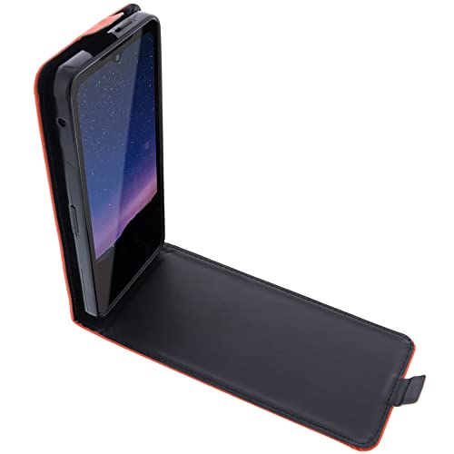 foto-kontor Cover compatible with CAT S75 flip-style mobile phone case orange, Flip Orange - Image 3