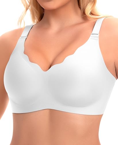 Image of Ganado Seamless Wireless Bras for Women No Underwire Bras Supportive Bralette Padded Comfort T Shirt Bra