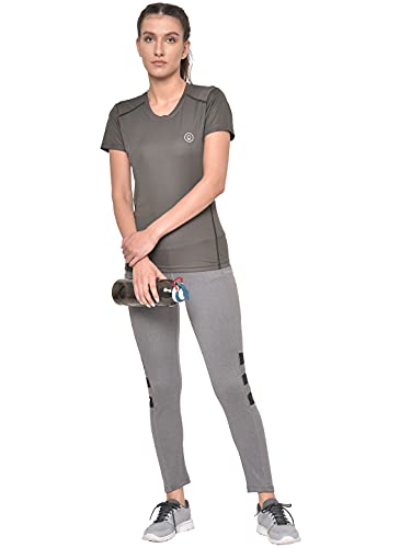 Image of CHKOKKO Women's High Rise Regular Fit Polyester Blend Sports Leggings (JSSTIGHT)