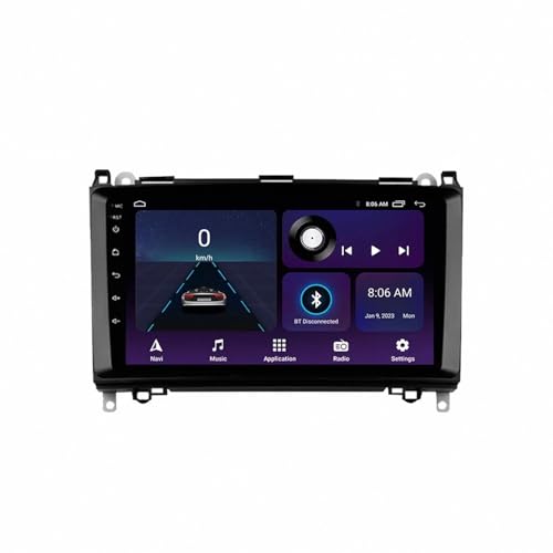 Poste Radio Mercedes Benz W169 W245 tactile avec navigation GPS intégrée et système 8 Coeurs 4G+64G