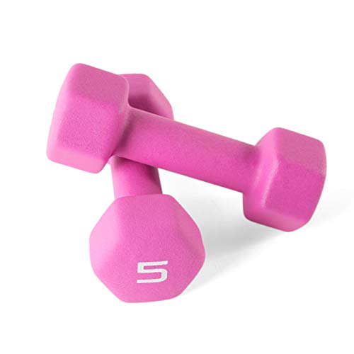 CAP Barbell Color Neoprene Dumbbells Hand Weights Neoprene Coated Exercise & Fitness Dumbbell for Home Gym Equipment Workouts Strength Training Free Weights for Women & Men