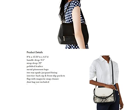 Image of Kate Spade Leila Colorblock Pebbled Leather Flap Shoulder Bag Light Sand, Light Sand