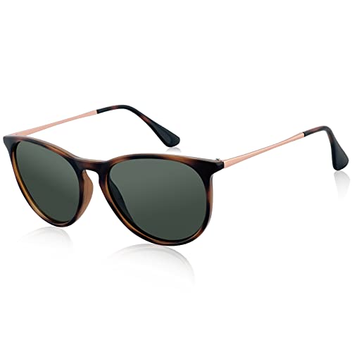 Polarized Sunglasses for Women Trendy Retro Round Sun Glasses Shades for Men 100% UV Protection
