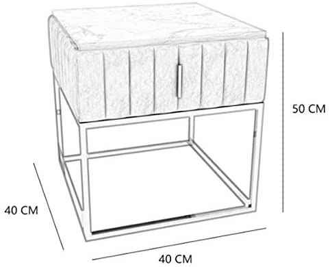 ZJHFFFG Nordic Marble Bedside Table Simple Home Bedroom Bedside Living Room Light Small Locker