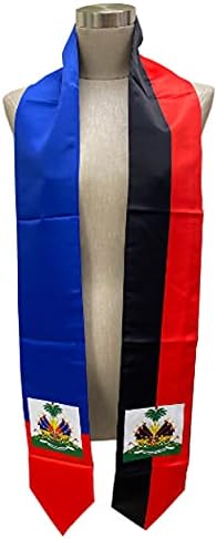 Limited Edition Haiti Haitian Unity Mixed Flag Stoles/Sash/Scarf