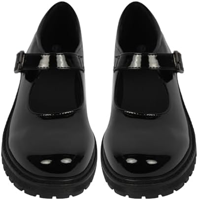 Mocassini Finta Pelle Mocassini Scuola Per Ragazze Neri Finta - Foto 8