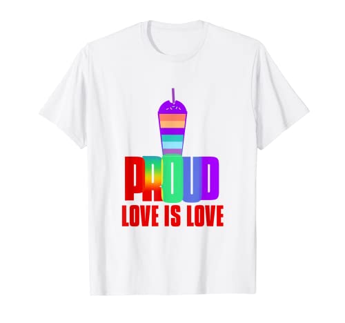T-shirt « Proud LGBT » avec inscription « Love is Love » LGBTQ Pride Lesbian Gay T-Shirt