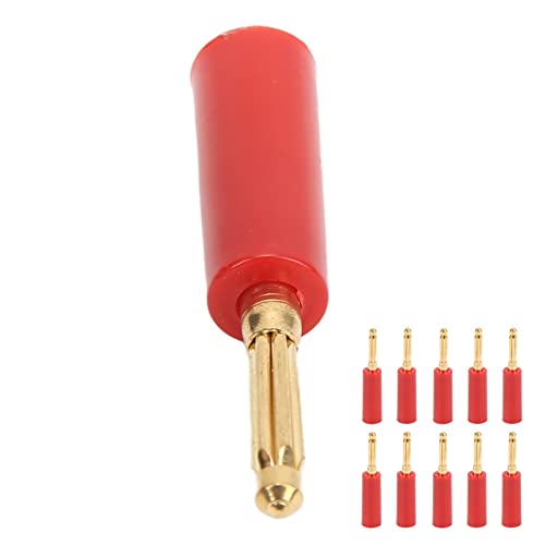 Conector tipo banana de 4 mm compatible con receptores de audio y video sin soldadura