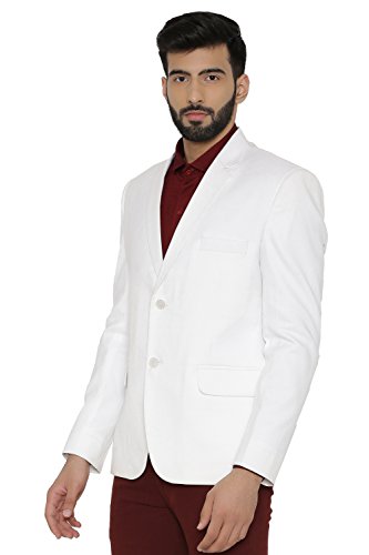 Image of WINTAGE Men's Linen Tailored Fit Solid Evening /Casual Blazer Coat Jacket : Black