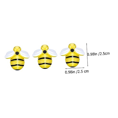 90 Abejas de resina en miniatura TEHAUX para decoración de manualidades y joyería DIY 3