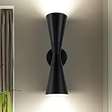 Wall Sconce Bathroom Sconces Lighting, 18 inch Black Modern Sconces Up Down Lights Wall Decor Indoor Wall Light Fixtures for Living Room Hallway Staircase Bedroom Hardwired