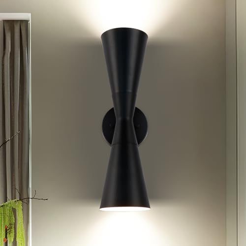 Image of Wall Sconce Bathroom Sconces Lighting, 15 inch Black Modern Sconces Up Down Lights Wall Decor Indoor Wall Light Fixtures for Living Room Hallway Staircase Bedroom Hardwired