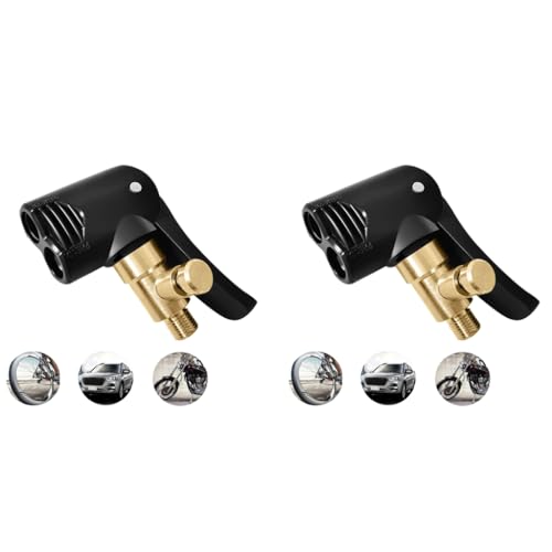 Image of STHIRA Universal Valve Adapter for Tyre Air Pump 2 in 1 Converter for Schrader Presta Multi-Purpose for Car Bike Motorcycle Tires 2 PCS