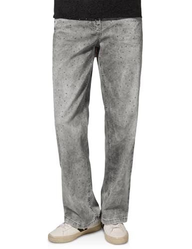 Jean denim femme Cecil B378331 pantalon stretch à strass brillants