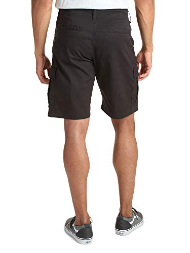 Wrangler Authentics Men's Classic Relaxed Fit Stretch Cargo Short, Black Twill, 40