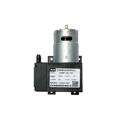 LeTkingok DC 12V/24V Brushed Micro Air Pump Small Vacuum Suction Pump 8L/MIN 10W -65KPA 105KPA KMDP-C8 (DC 24V)