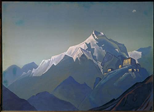 Art tableau Tibet monastère Roerich, affiche impression d'art toile décoration murale