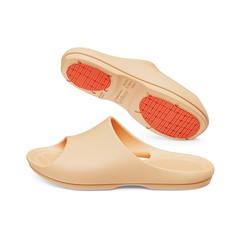 Image of KENROLL KM228 Non Slip Shower Shoes, Arch Support EVA Slides | rubber anti-slip outsole, cushioned sole, side drainage, toe protection, ideal for seniors adults family, bathroom pool beach