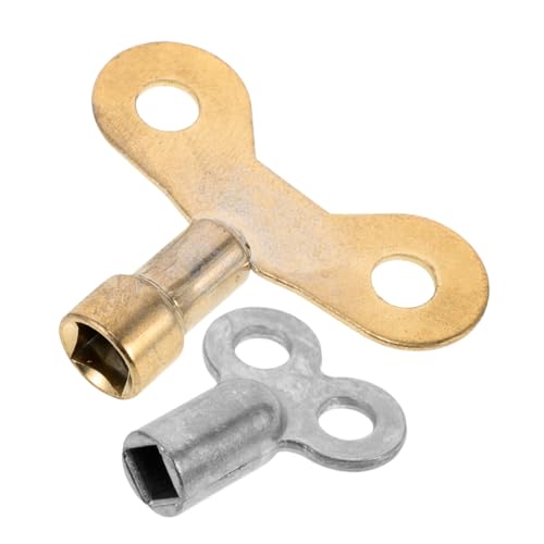 2 Pezzi Chiave valvola di scarico cricchetto termosifone piazza tasti piccolo per chiave di utilità chiavi dellimpianto idraulico dellaria Lega di alluminio argento