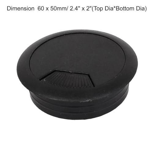 Image of Plastic Computer Desk Table Grommet Cable Wire Outlet Hole Cover 50mm