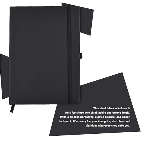 Image of Cubic A5 Size Journal with Elastic Closure (Matte Black, Pack of 2) - Premium Ruled Notebook, Soft Cover, Ideal for Office, School, Travel, and Personal Use