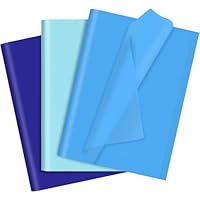 60 Sheets Assorted Blue Tissue Paper for Packaging Gift Bags Decoration, Wrapping Tissue Paper Bulk for DIY Art Crafts Birthday Wedding Halloween, 14 X 20 Inch
