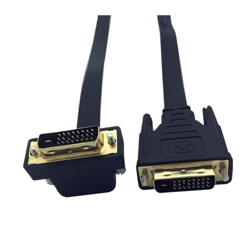 90 Degree Elbow DVI 24+1 Male Female Extension Cable Computer M>oni>tor High-Definition Connection DVI-D-I(B 30cm)